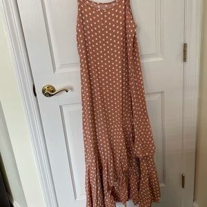 Chic Polka Dot Sleeveless Maxi Dress